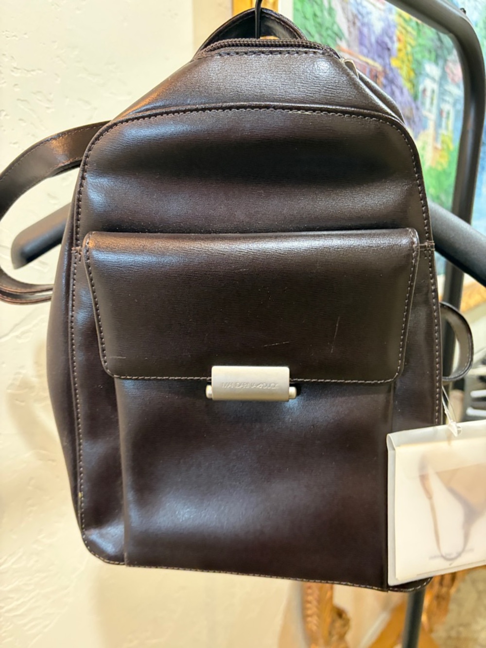 Mandarin Duck Women’s Brown Leather Crossbody Sling Bag